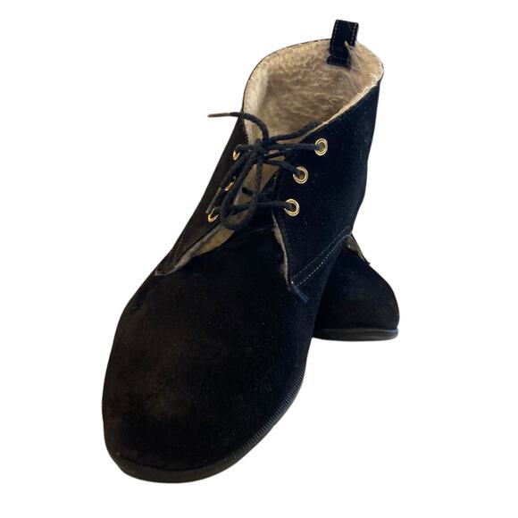 Vintage Outdorables Black Suede Fleece Lined Goth Boho Chukka Ankle Boot Size 8 - Picture 14 of 16